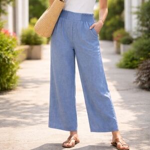 SHEIN Light Blue Wide-Leg Pants